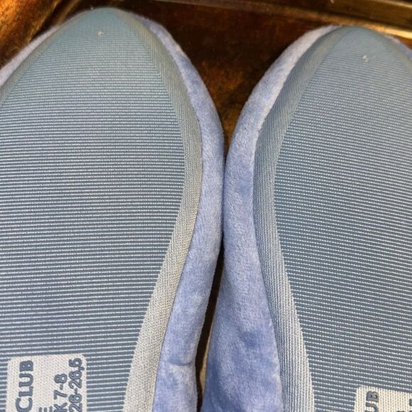 NWOT Charter club memory foam powder blue slippers size Large 9-10 - Picture 7 of 7